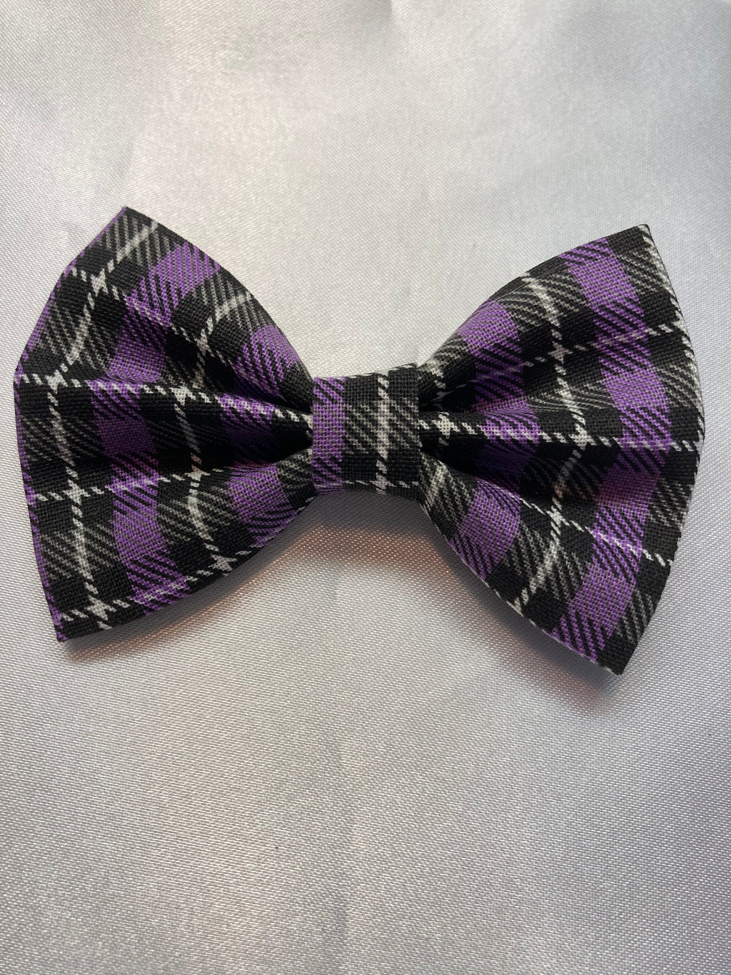 3" Purple Plaid Bow